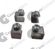 SOPORTE P/VIDRIO X 40 C/TORNILLO SIN AGUJERO