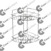 ESQUINERO 2 ESTANTES GRANDES CROMADO 07-819