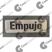 PLACA AC.INOX "EMPUJE" PAR BRZ-1078