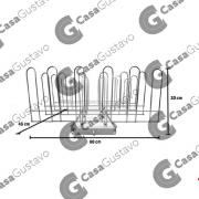 ZAPATERO 12 PARES HIERRO CROMO 60X30X45 MM