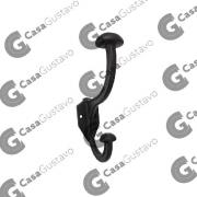 PERCHA RUSTICA DOBLE NEGRO TEXTURADO (805)