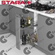 STARAX CANASTO BOTELLERO 2 NIVELES MOD. 15 CROMADO